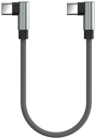TECHGEAR Câble USB C vers USB C - Fiche coudée à 90 ° - Compatible avec Samsung S24 S23 S22 S21 FE/Plus/Ultra A15 A14 A24 A25 A35 A54 A55 5G, Xiaomi, Oppo, OnePlus, Google Pixel, etc
