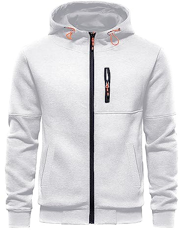 CTU Felpe con Cappuccio da Uomo con Cerniera a Maniche Lunghe in Pile Felpe con Cappuccio per Uomo S-3XL