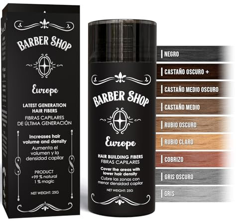 Fibras Capilares Negro | Fibra Capilar Hombre y Mujer - Hair Fibers - Microfibras capilares - Relleno Capilar Instantaneo para Disimular Calvicie - Voluminizador Cabello en Polvos Pelo Hombre