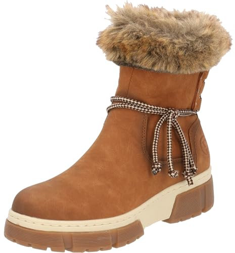 Palado Winterstiefel Damen Karpathos – robuste Boots - warm gefütterte Stiefel - modische Stiefeletten Braun UK4,5 - EU37