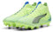 PUMA Ultra 5 Match+ FG/AG, Soccer Shoe Unisex Adulto, Fizzy Apple White-Bluemazing, 43 EU