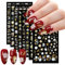 8 Blätter Nagelsticker Weihnachten,Selbstklebende Nagelaufkleber, Nail Art Decals Design DIY Dekoration,Weihnachtsmann Schneemann Rentier Nail Art Sticker,für Frauen Mädchen Kinder(Gold und Weiß)