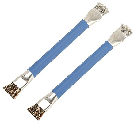 2-teilige Antistatische Doppelkopfbürsten für die IC-Reinigung von Motherboards mit Stahldraht und Borsten, Sicher und Kratzfest, Effektive Reinigung, Vielseitig Einsetzbar,