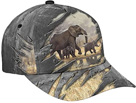 351 Elefanten-Metall Angeln Hüte Vintage Baseball Kappen Mode Basecap Visier Hut Für Wander Sport Kletter