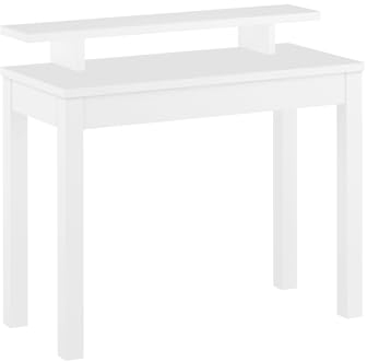 Erst-Holz Waschweißer Tisch mit Ablage, Schminktisch, 100x45 Kiefer massiv Natur 90.70-55AW-82-90-10