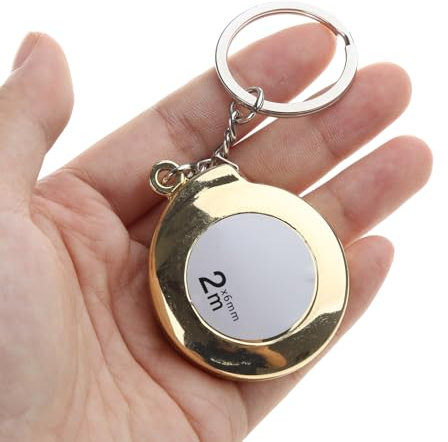 Mètre ruban porte-clés fonctionnel rétractable 2 m en acier inoxydable avec mètre ruban porte-clés fonctionnel rétractable