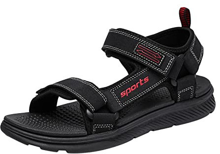 Chaussure Pied Nu Sandales de randonnée pour hommes, marche pour hommes avec soutien de la voûte plantaire,Sandales de plage sportives de récupération orthopédique avec sangle ajustable