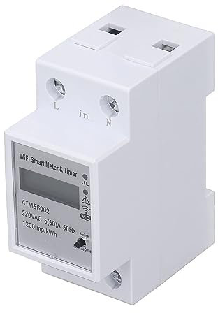 Contatore Intelligente WiFi, Allarme di Sovraccarico del Contatore di Energia Monofase AC220V con Memorizzazione Automatica per Dispositivi Elettrici