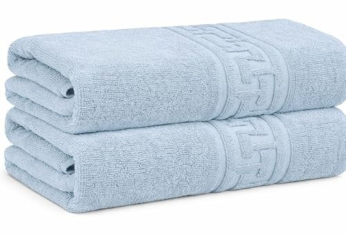 DTEX HOMES 2 Large Bath Sheets Towel Sets Highly Absorbent, Quick Dry Bath Sheets 90 x 140 cm 100% Cotton 600 GSM Bath Towels Large Bath Sheet, Duckegg