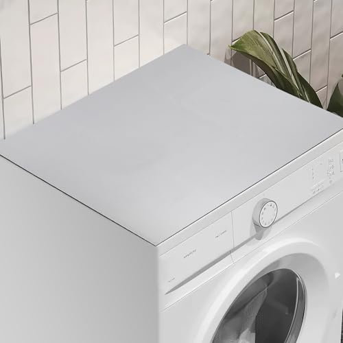 Farerkass 60x60 cm Copri Lavatrice, Copertura per Lavatrice Morbido e Ritagliabile, Multifunzionale Universale, Copri Lavatrice Esterni per Lavatrici, Asciugatrici, Cucine, Bagni, bagni (Grigio)