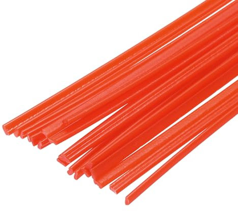 QUARKZMAN 20 Stück 200mm Kunststoff Schweißstäbe PE Schweiß Draht Kunststoff Schweißen Schweiß Streifen für Plastik Schweißgerät Schweißreparatur Rot
