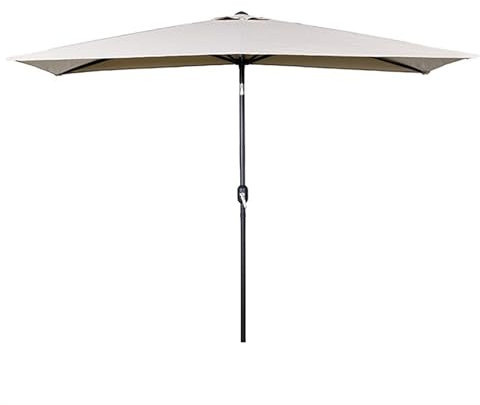 Ombrellone da parete con manovella, per balcone, terrazza, piscina, con 5 stecche, 2,4 x 1,2 m, cachi, 250x130cm