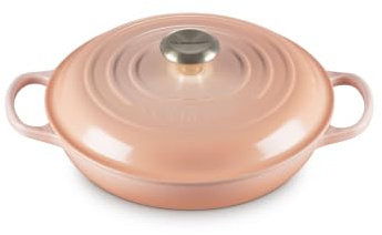 Le Creuset Signature Gourmet-Profitopf aus Gusseisen, 26 cm, 2,2 Liter, Peche