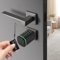 fennnds Serratura elettronica per porta con codice numerico/chiave manuale/smart card/Bluetooth & app blocco codice per appartamenti, case, garage, cantine, hotel e uffici, nero
