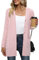 Totatuit Donna Cardigan Lungo Casual Primavera Cardigan Lavorato a Maglia Autunno Aperto Elegante Donna con Manica Lunghe Leggero e Traspirante per Estivo Spolverino Donna