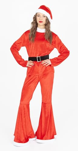 Rubies Cooles Mama-Kostüm für Damen, Pullover mit Hose, Gürtel und Mütze, Weihnachtsmann-Kostüm, Rot, für Weihnachten, Weihnachten, Cosplay, Party