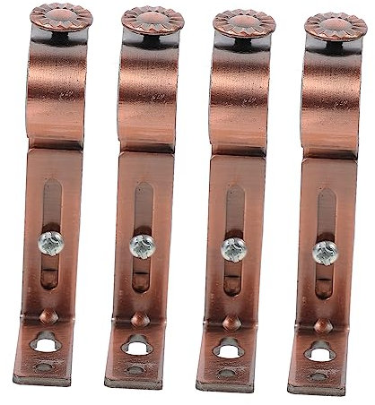 Alipis 4pcs Curtain Rod Fixing Bracket Accessories Modern Simplex Curtain Rod Bases for Holder Installation