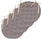 Atout Ciel Stuhlkissen, rund, zweifarbig, Durchmesser 40 cm, Beige/Grau, 4 Stück