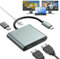 USB C to Dual HDMI Adapter, 4 in 1 HDMI Splitter for Dual Monitors 4K, USB 3.0, PD 100W, USB Type C to Dual Monitors Adapter Multiport for MacBook Pro/Air,USB C to HDMI Splitter Extended Display