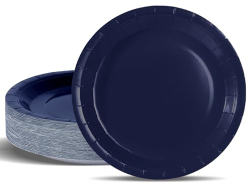 PYAILI Party Paper Plates, 50-Pack