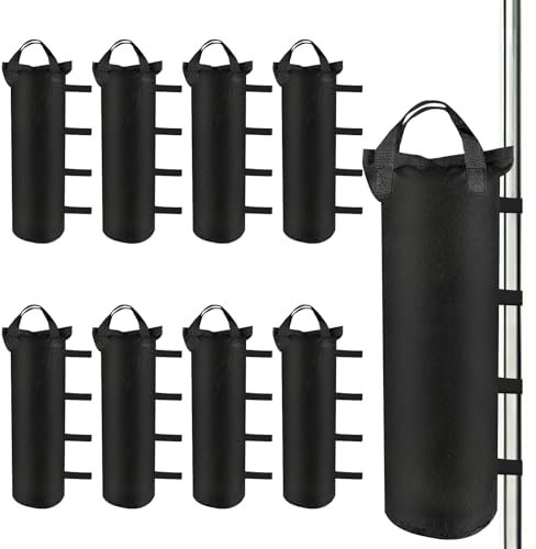 8 Stück Sandsäcke für Pavillon, 800D Oxford Pavillon Gewichte, 50×20 cm Sandsäcke zum Befüllen Beschweren, Sandsack Beschwerung für Pop-Up-Zelt Garten Regenschirm Vordach