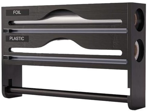 Sopalan - Sopalain, carta per alimenti, dispenser di pellicola in alluminio con taglierina e porta Sopalin cucina, supporto portaoggetti per parete/cassetto da cucina