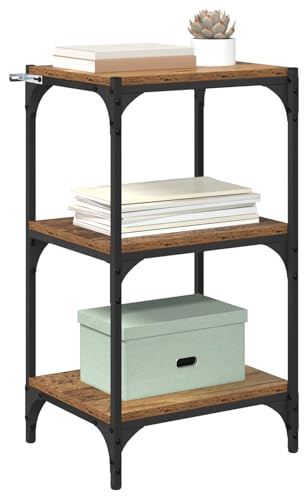 vidaXL Book Cabinet Old wood 40 x 33 x 70.5 cm Engineered wood, Modern Living Room Bookshelf, Freestanding Storage Unit, Rectangular Indoor Shelving, Durable Book Cabinet For Home