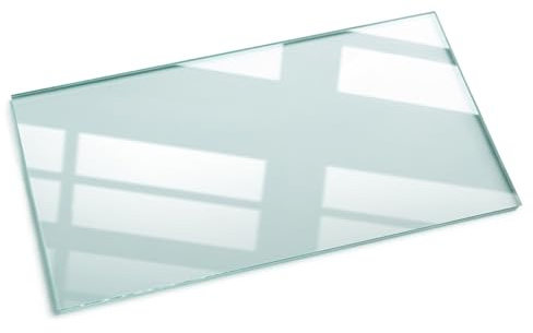 Superficie Tablero para Mesa de Cristal Templado 140x70 cm | Protector | Unidades Protectoras Antideslizantes de Goma | Bordes Pulidos | Instalación Rápida | Repuesto Comedor, Cocina - Transparente