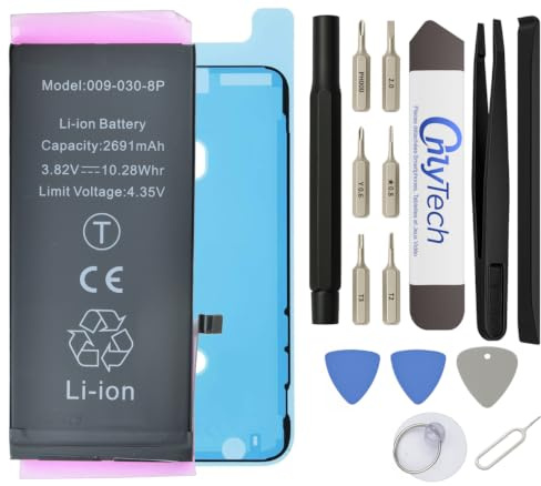 OnlyTech - Batterie Premium de Remplacement pour iPhone 8 Plus - Capacité 2691mAh, qualité identique (Puce TI) - Kit 15 Outils et adhésif écran Inclus