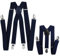 axy Vater-Sohn Partnerlook Hosenträger für Herren-Damen-Kinder (Schwarzblau (Herren 2,5cm + Kinder Hosenträger Breit 2,5cm))
