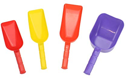 Plastic Kitchen Scoops Measuring Scoops Multi-Purpose Assorted Size Set of 4 Ice Scoops Shovel Multi-Coloured Sweets Candy Dessert Buffet Flour Protein Powders, Ice Cream, Coffee, Tea Scoops
