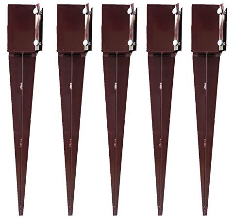 Fence Post Spike Support Holders Drive Down 600mm 4 / 100mm Like Metpost Holder x 6