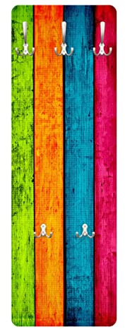 Bilderwelten Garderobe - Colourful Palisade, Größe HxB:119cm x 39cm