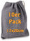 Cottonbagjoe 10 Beutel aus recycelter Baumwolle | 17 x 20 cm | Stoffbeutel mit Kordelzug | Adventskalendersäckchen | Lunchsack Kosmetikbeutel | Schmucksäckchen | Zuziehbeutel