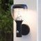 NBHANYUAN Lighting Outside Light LED Outdoor Wall Light with Motion Sensor PIR Black Finish SUS 304 Stainless Steel Wall Lamp Fixture Weatherproof 3000K Warm White 1000LM IP44 9W