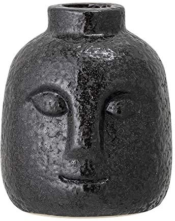 Bloomingville Kerzenständer, schwarz, Keramik, 9cm