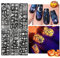 Halloween Nail Stamping Platte - Schädel, Kürbis, Ghost Nail Art Aufkleber Stempel Schablone für Mädchen (B)