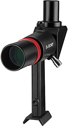 Svbony SV182 Finderscope para Telescopio, Finder Scopes 6x30, Imagen Correcta en Ángulo Recto Óptico, FMC 2 Elementos Acromáticos, con Retícula en Forma de Cruz Única, para Astronomía