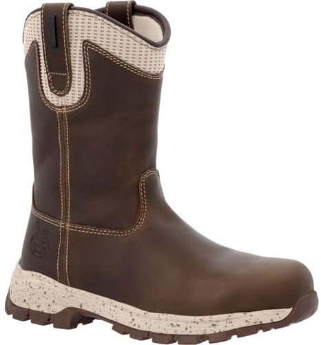 Georgia Boot Eagle Trail Bottes de travail imperméables à enfiler avec bout en alliage pour femme, marron, 40 EU
