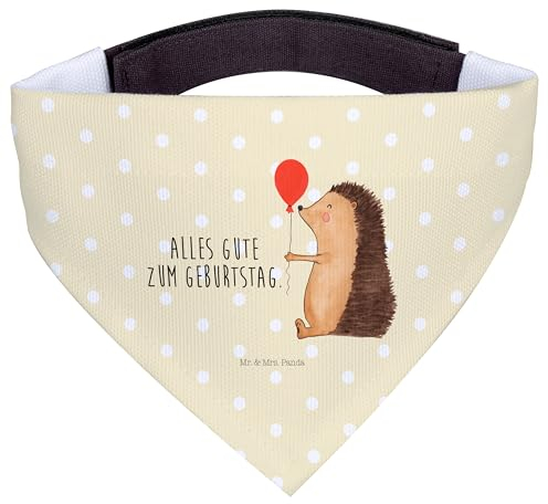 Mr. & Mrs. Panda Hundehalstuch M Igel Luftballon - Geschenk, Herzlichen Glückwunsch, mittelgroße Hunde, Tiere, mittel, lustige Sprüche,