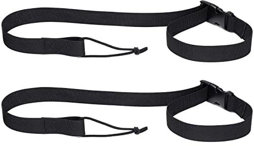 Oudain Snowboard-Leine, 91,4 cm lang, Snowboard-Bindegurte, schwarze Bindungsleine für Männer und Frauen, Schwarz, about 2.54 cm