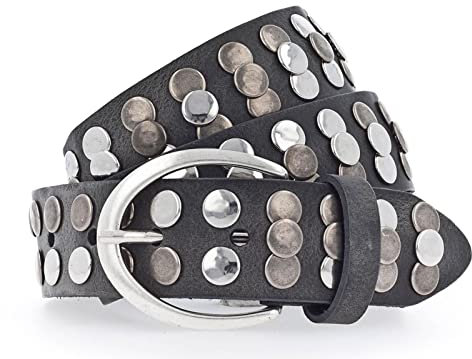 Vanzetti Hollywood Boulevard 35mm Full Leather Belt W75 Steel Grey