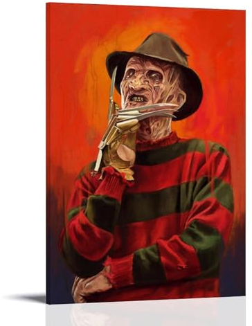 Horror-Film-Poster A Nightmare on Elm Street Freddy Krueger Poster, dekoratives Gemälde, Leinwand-Wandposter und Kunstdruck, modernes Familienschlafzimmer-Dekor-Poster, 30 x 45 cm