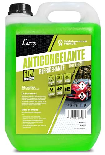 Antigelo Auto G12 50% Protezione -37ºC | 5 Litri | Liquido Radiatore Verde