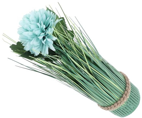 DIKACA Realistic Faux Onion Grass Plant Artificial Outdoor Plants for Planters Decorative Greenery