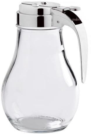 Gzsekken Glass Syrup Dispenser Sugar Honey Maple Dispenser Jar Container with Lid 200ml Glass Bottles Oil Dispenser Vinegar Dispenser for Home Cooking Kitchen Baked Goods Container