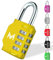 MERCURYAL Candado Combinacion - Candado Taquilla - Candados Seguridad 4 Dígitos - 1/2 UDS en Color Negro - Gimnasio, Cajones, Gym (1 Unidad, Amarillo)