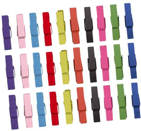 Cabilock 300St Bunte Holzklammer Wohnkultur Bildklemmen Wäscheklammer für die Bastelnadeln schöne Fotoclips kleine Fotoclips Snack Fotoordner Kleiner Klipp schmücken Kleiner Holzclip Eisen