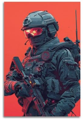YRNQ Militär-Fans-Kunstwerk-Poster, Spezialeinheiten, Soldat, dekoratives Gemälde, Leinwand, Wandkunstwerk, Bild, 30 x 45 cm