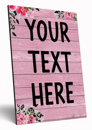 The Plum Penguin Personalised Printed Quote Wooden Wall Art Custom Text Words A4 Hanging Sign Floral Boho Style